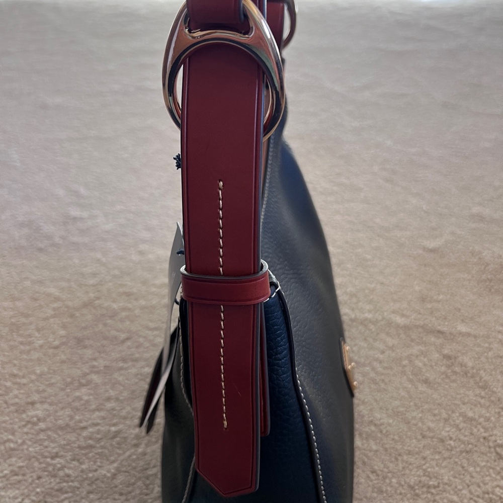 Dooney & Bourke Pebble Grain Riley Hobo Bag in Black — New with Tags - Picture 6 of 8